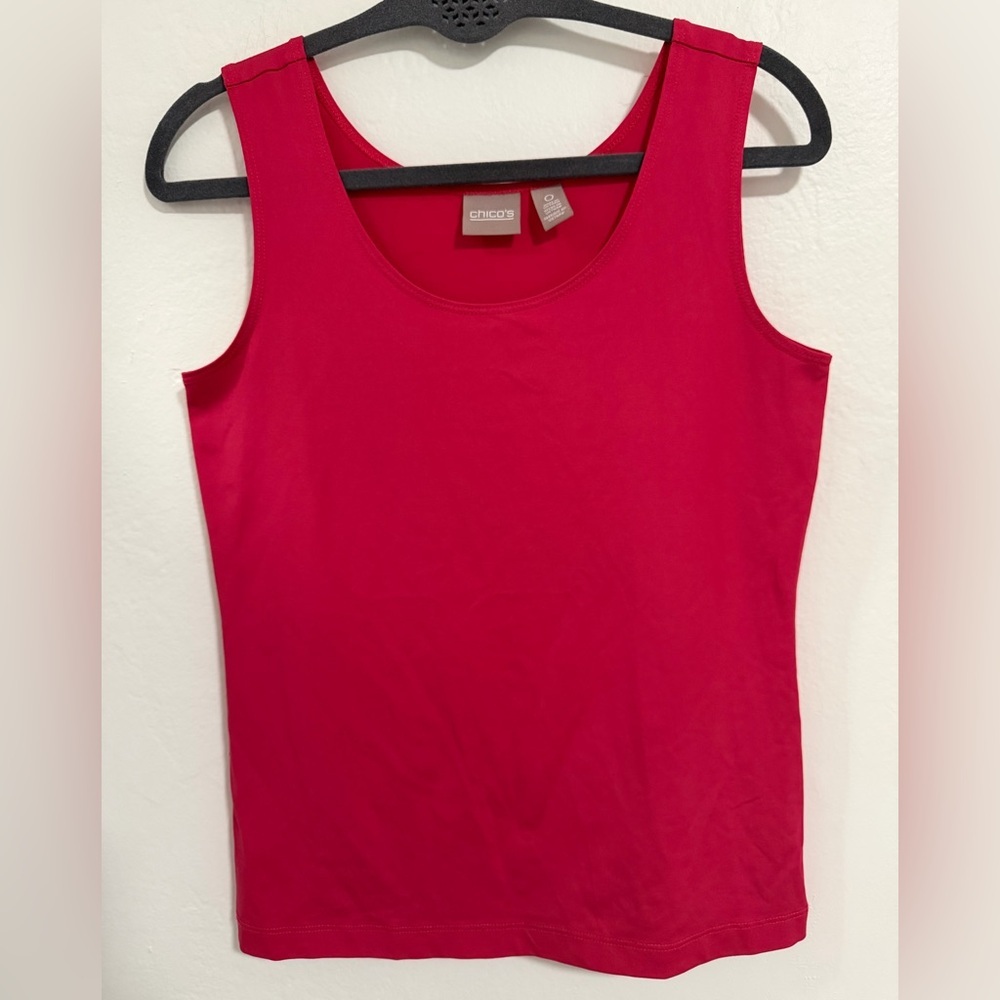 Chico’s Dark Pink Stretch Layering Tank Top Size 0 (Small)